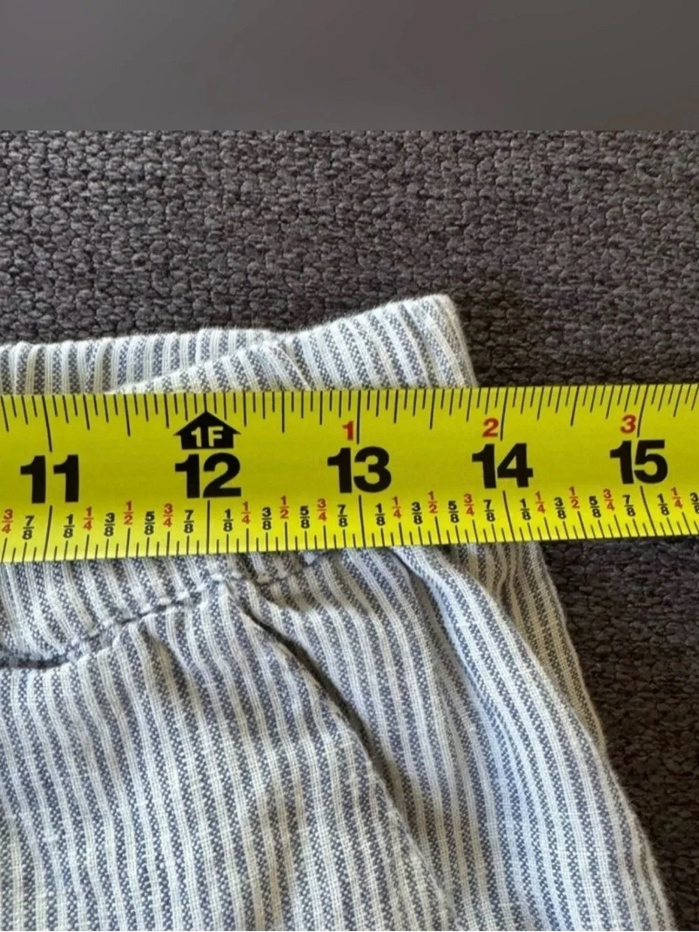 Quince 100% European Linen Pants Blue Pinstripe Coastal - Nautical Resort